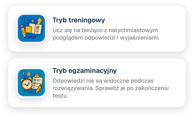 Różne tryby nauki